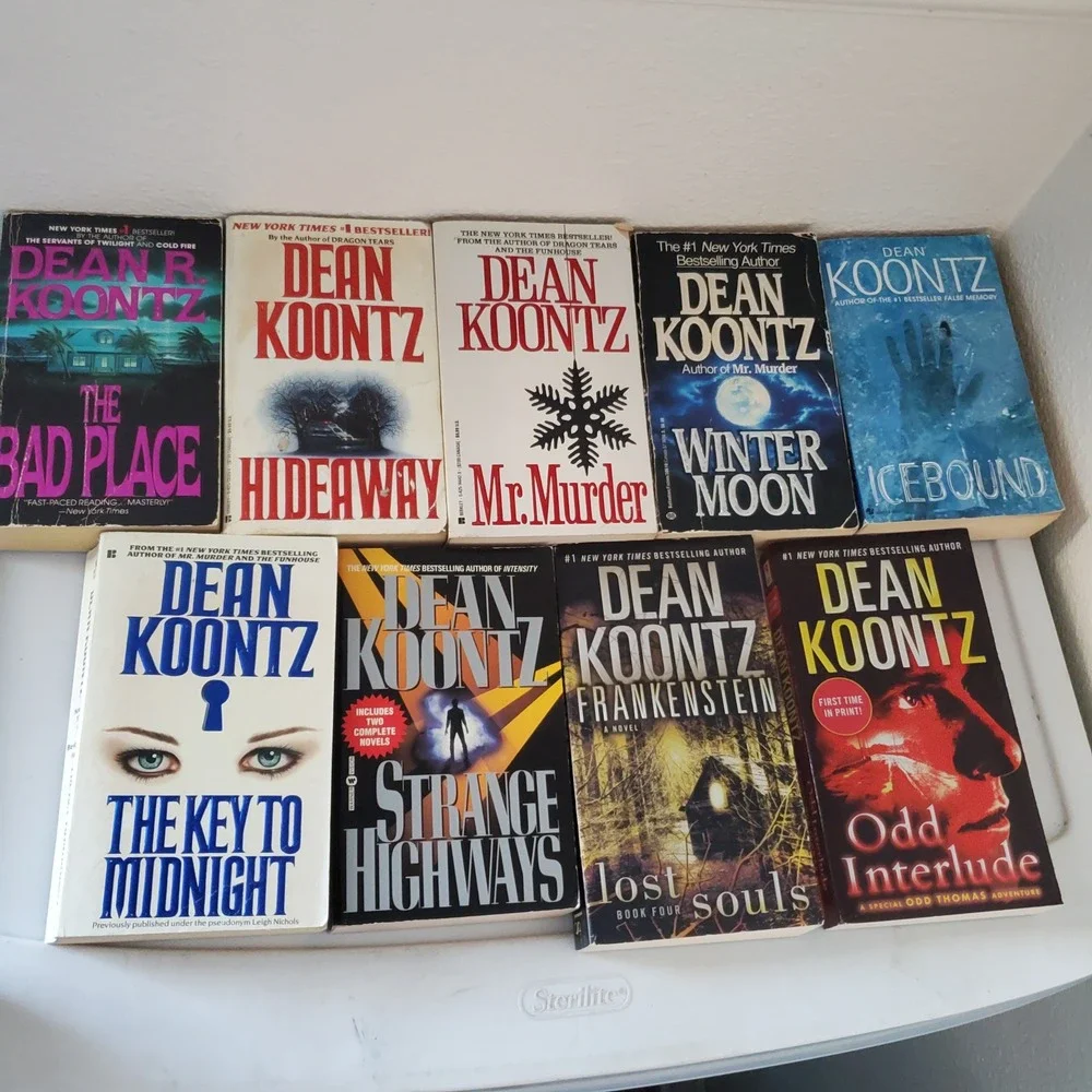 Dean Koontz Book Lot 17 Paperback Novel Watchers Lightning Frankenstein Thriller